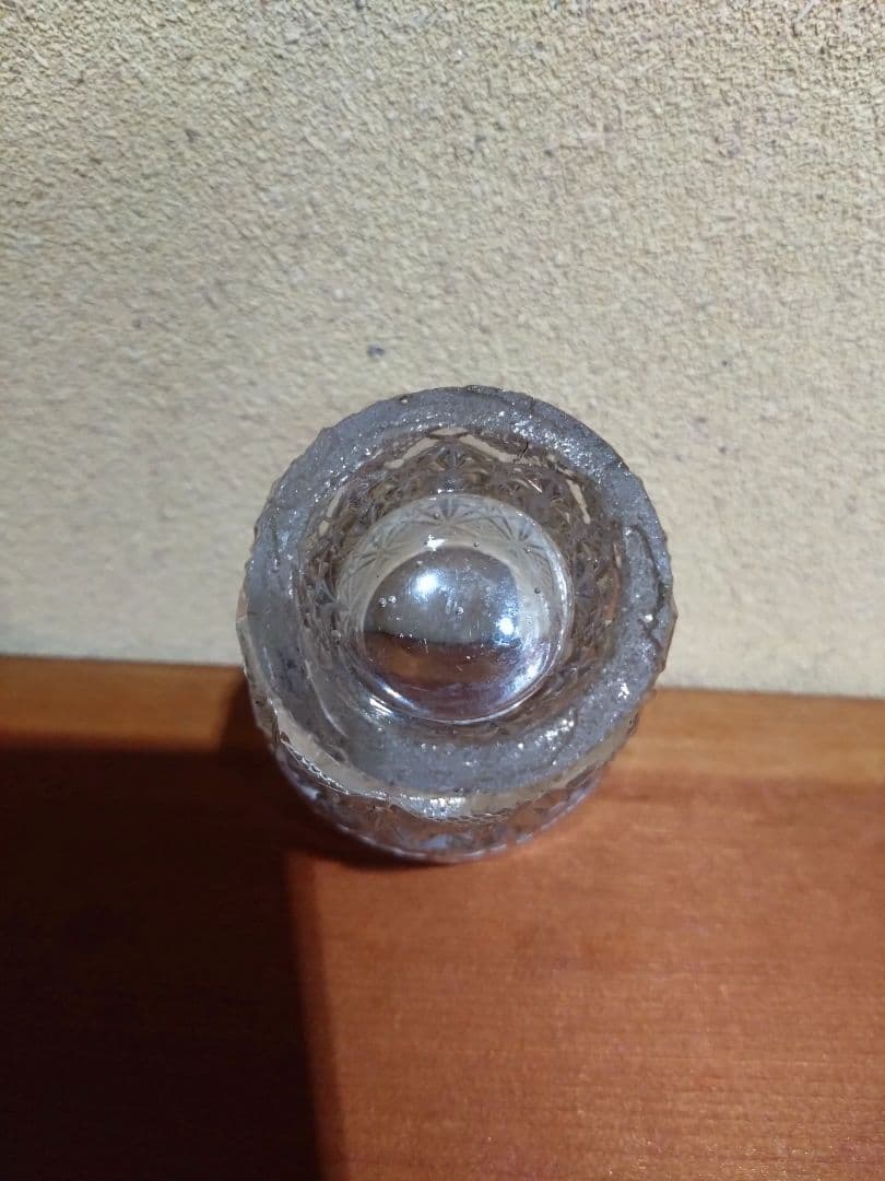 魚子紋  プレスガラス盃 （透明）