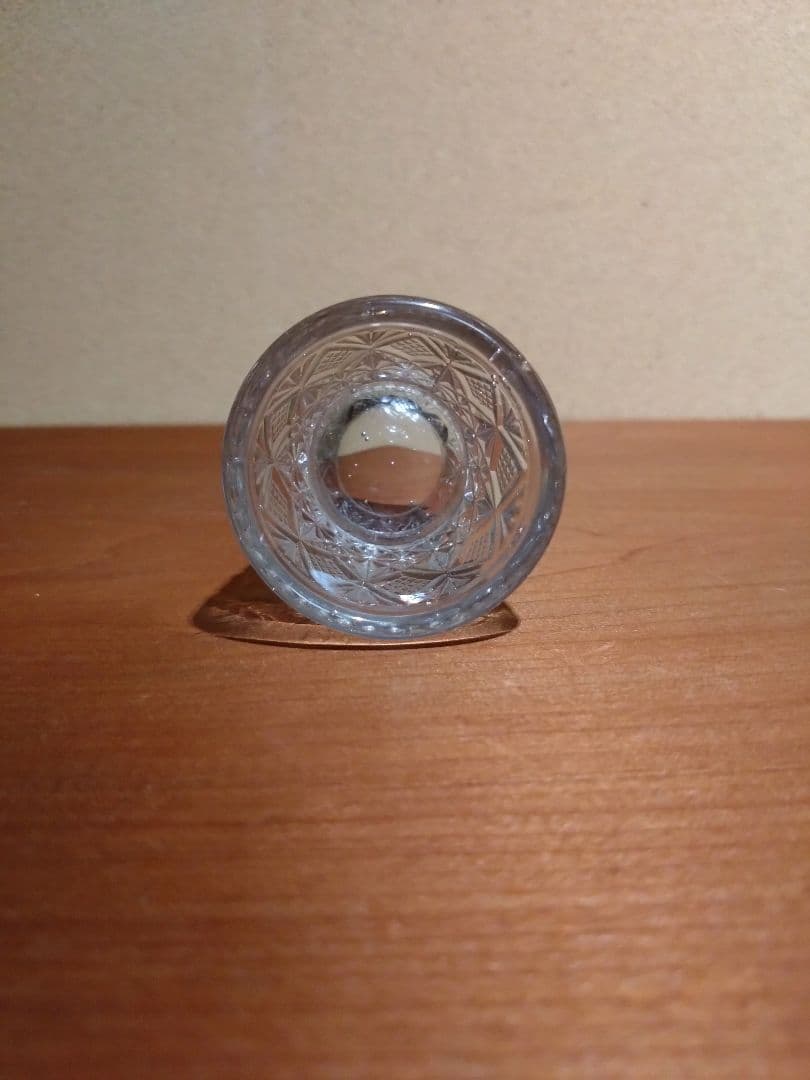 魚子紋  プレスガラス盃 （透明）