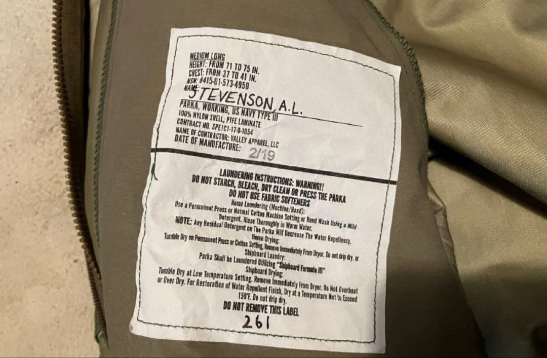 米軍　実物　AOR2 TypeIII マウンテンパーカー M/L ジャケット