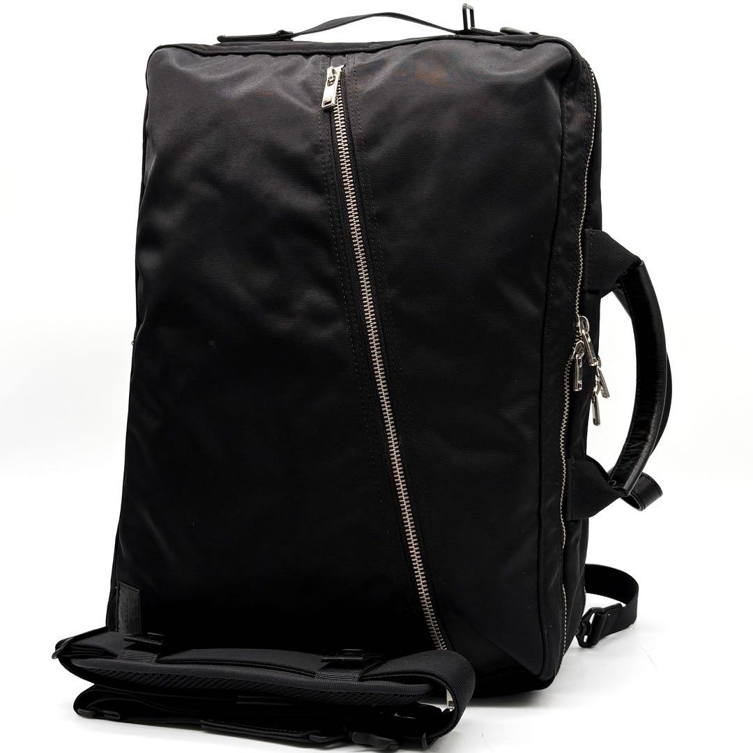 【美品】ポーター リフト 3way ビジネスバッグ リュック ナイロン ブラック