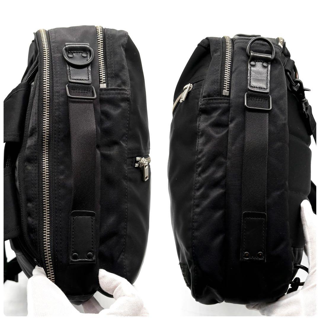 【美品】ポーター リフト 3way ビジネスバッグ リュック ナイロン ブラック