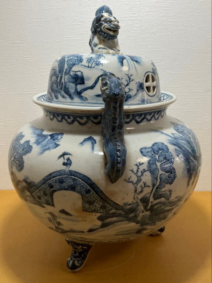 【香炉】特大香炉　高さ：42㎝　陶器　骨董品　古美術　アンティーク