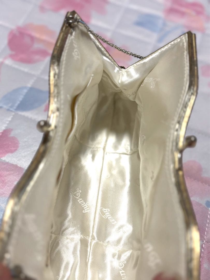 シルバー ビーズ刺繍 クラッチバッグ、パーティバック