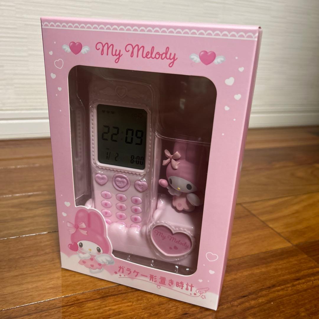 サンリオ　マイメロディ ガラケー形置き時計