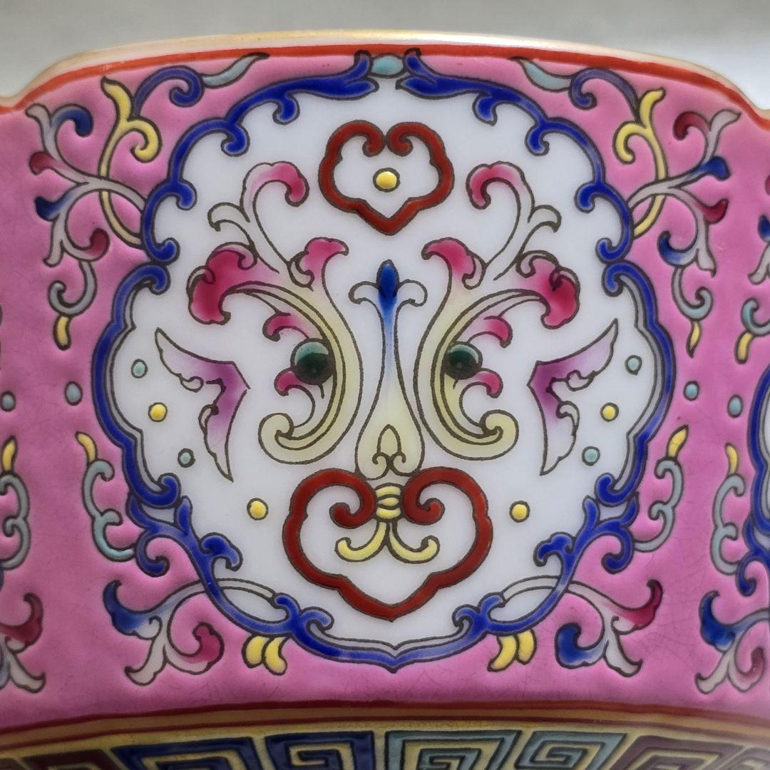 ☆☆Khiêm Bỉnh様、専用☆☆古磁 本金 琺瑯彩七宝 瑞獣絡枝紋茶碗 賞物