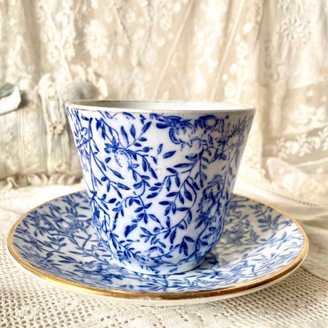 2客セットザクロ柄カップ&ソーサーC&S マーストリヒト　検フランスアンティーク