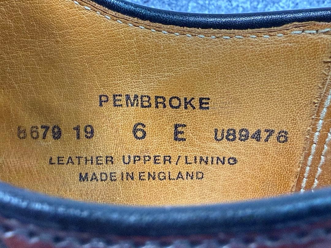 クロケット&ジョーンズ　ペンブローク　6E　325ラスト　ウイングチップ