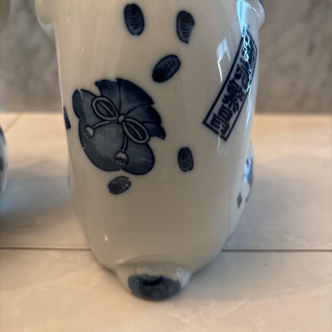 ヴィンテージ瞳、鶴や亀が美しく、商売繁盛、千客万来の金運、良き人を招くペア招き猫