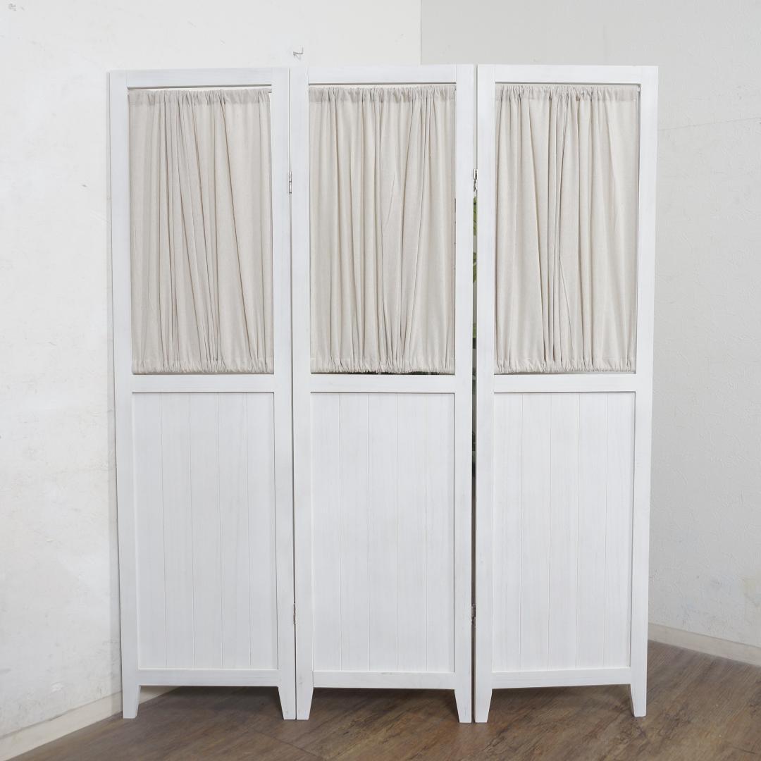 アウトレット　　シャビーウッドファニチャー 3連　パーティション