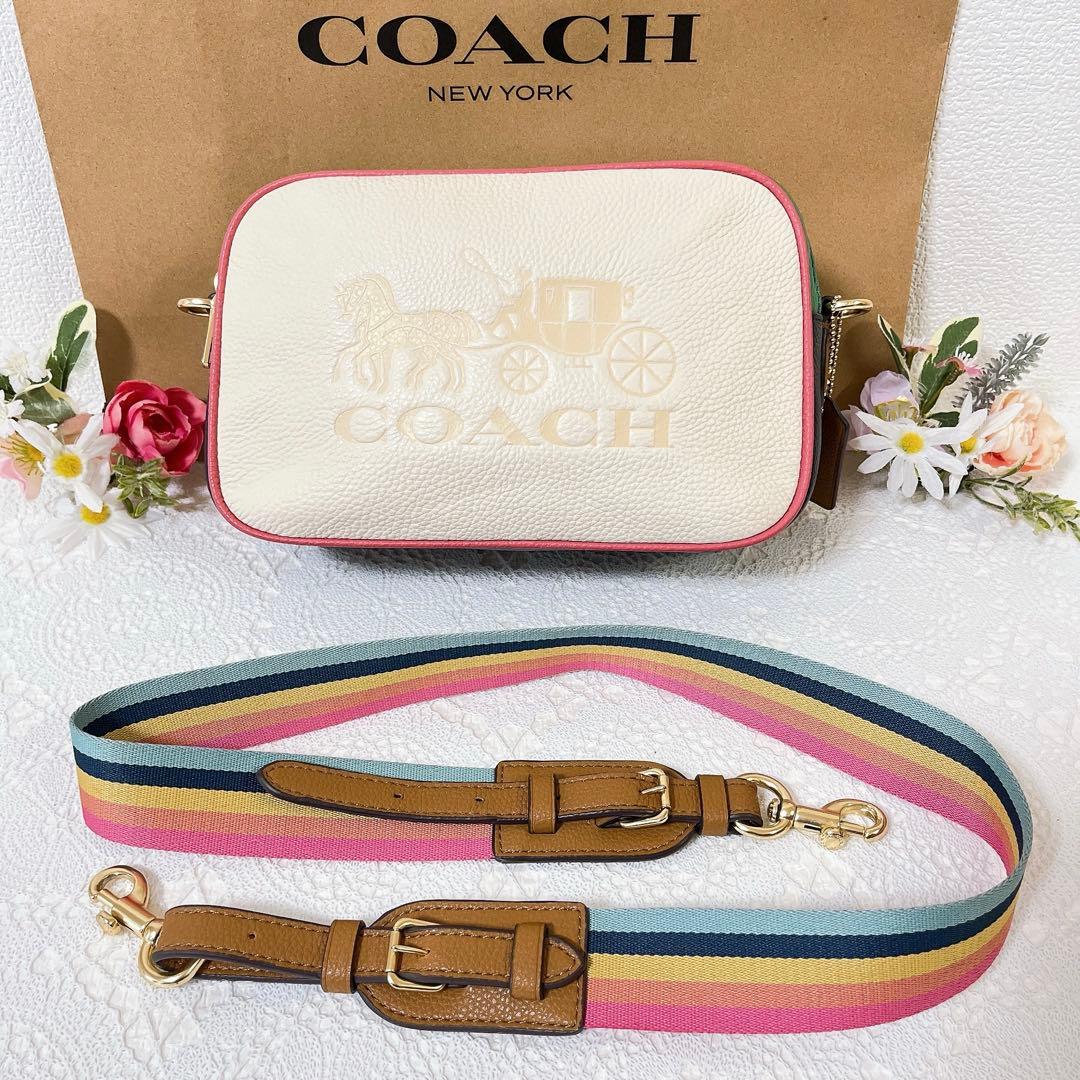 【美品】COACH コーチ ショルダーバッグ カメラバッグ 斜め掛け チャーム付