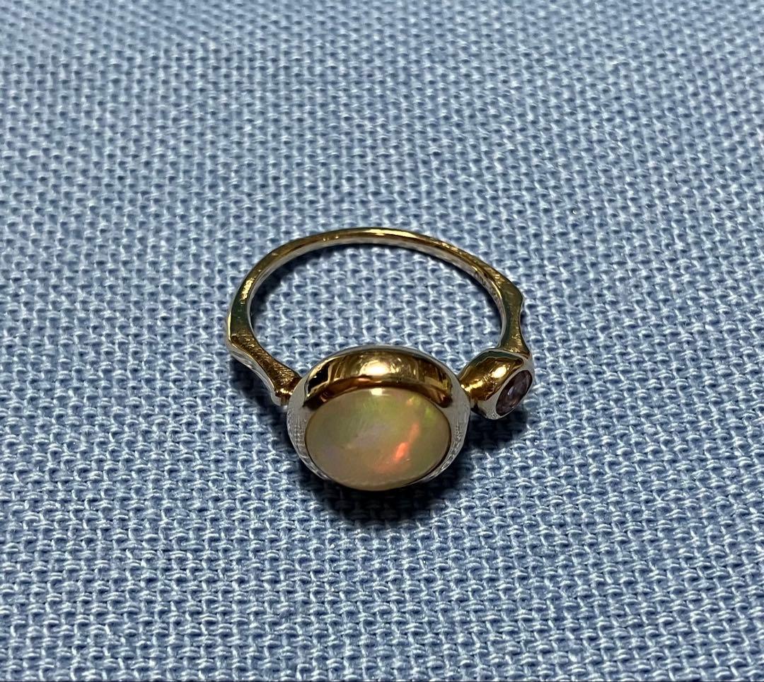 somonオパールとモルガナイトのリング11.5号