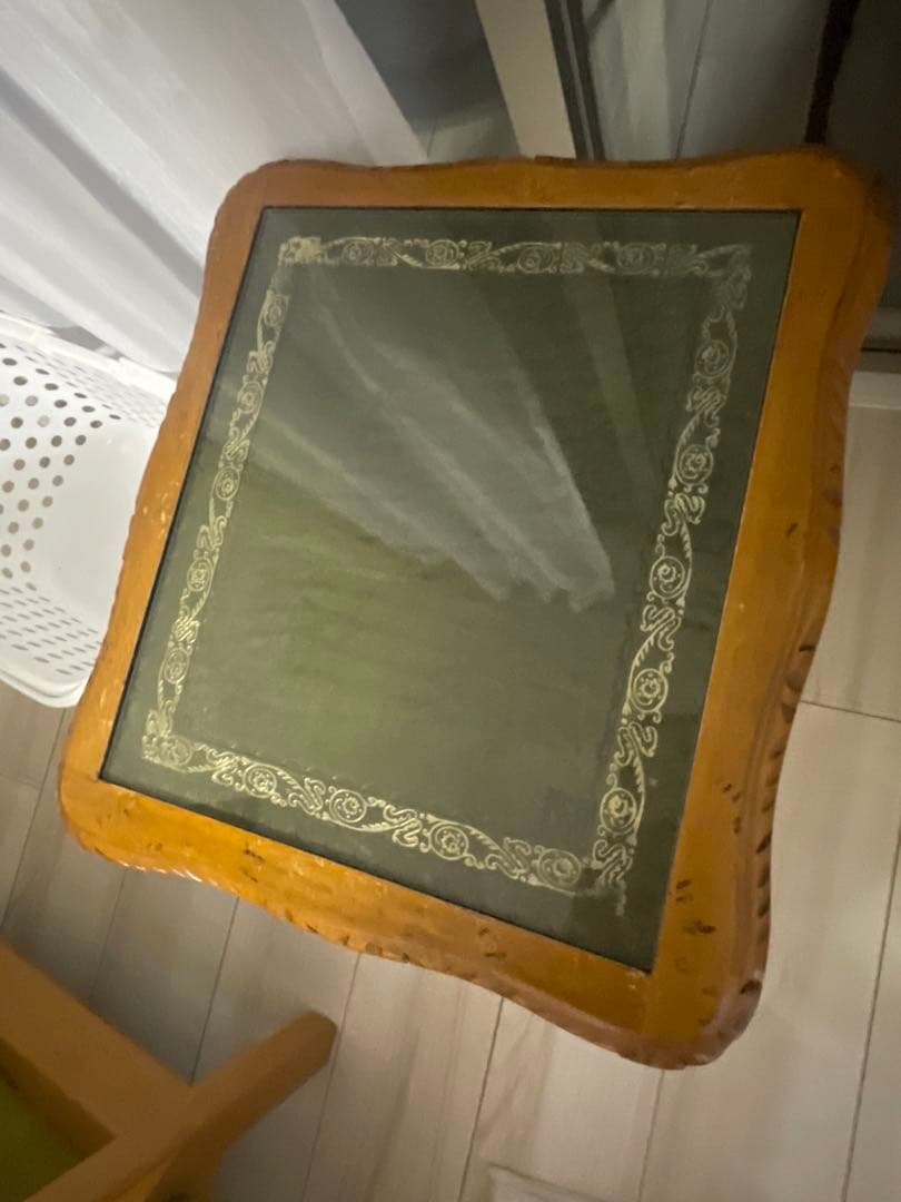 英国アンティーク猫脚ネストテーブル3台/木製机/サイドテーブル(88-211)