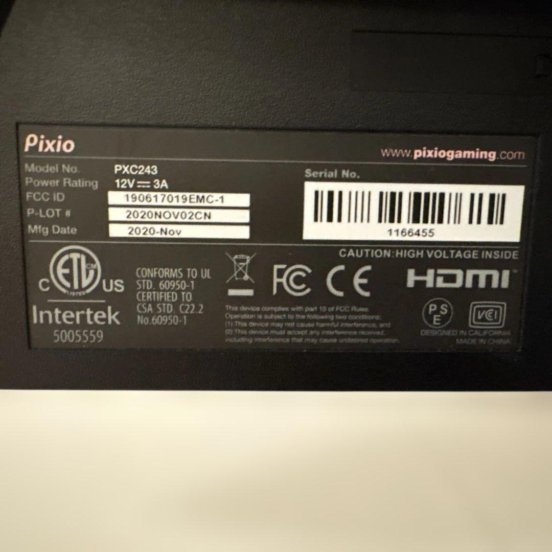 Pixio ゲーミング　モニター　23.6インチ 湾曲　ディスプレイ　美品