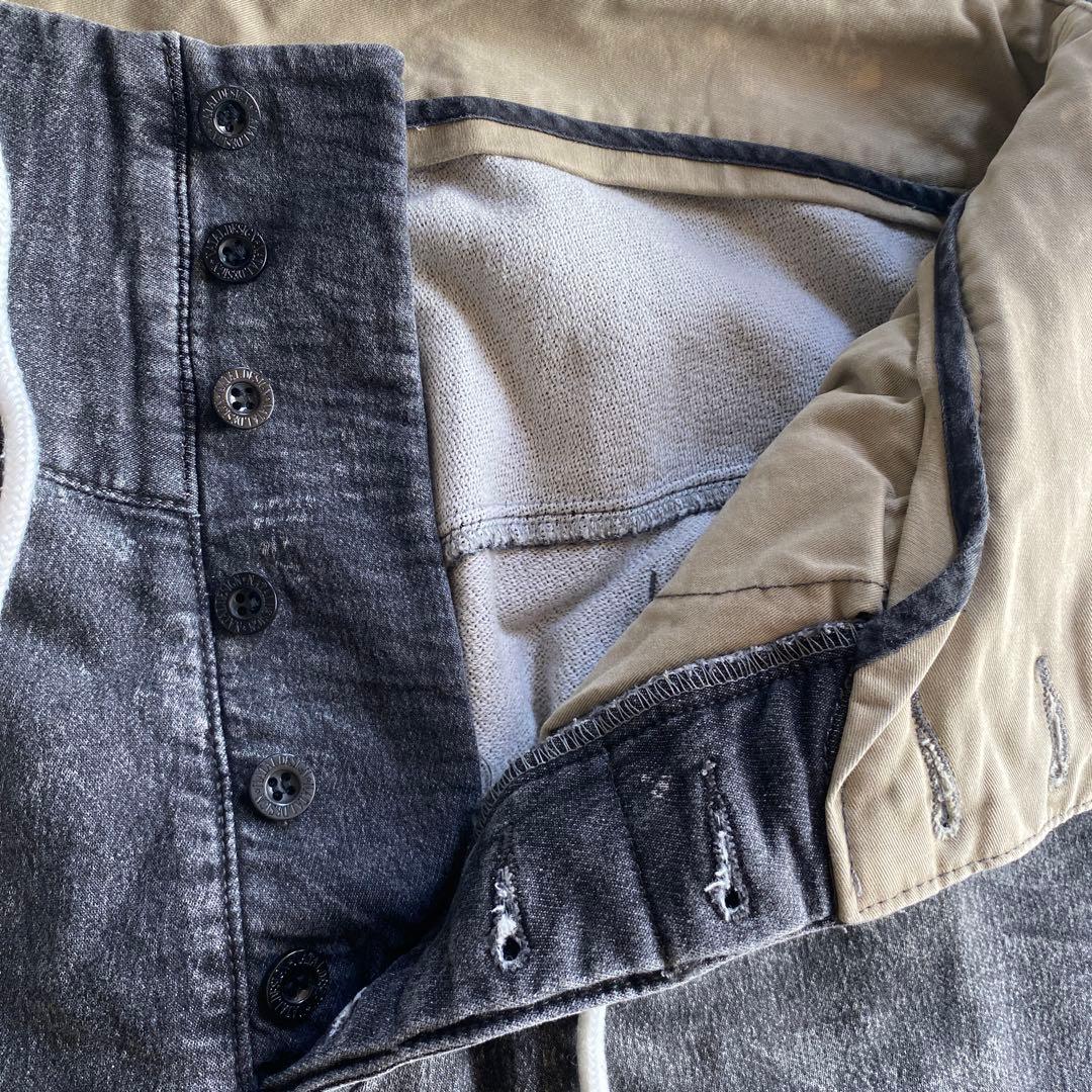 MoriNATAL DESIGN ダークグレー サルエルパンツ　L