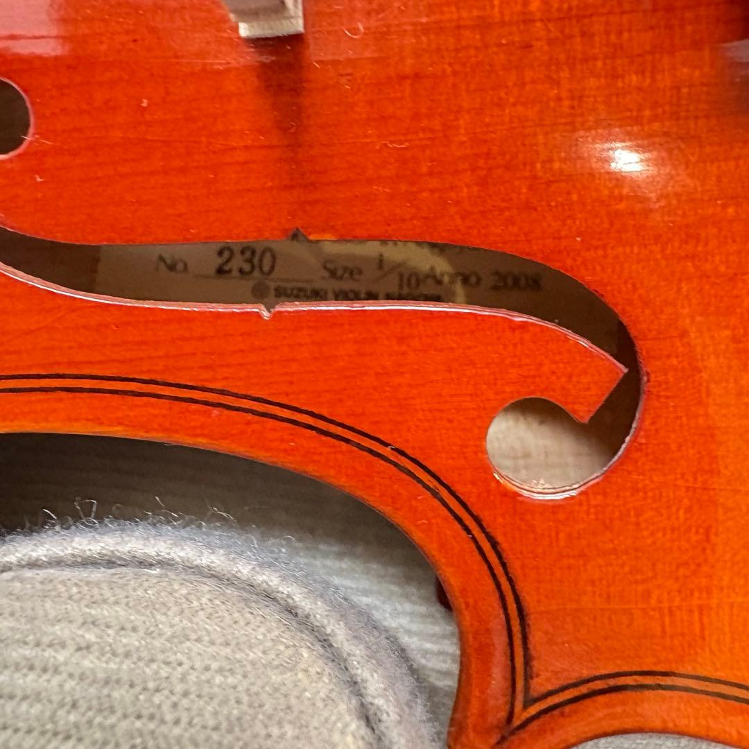 調整毛替弦交換済みSUZUKI No.230 バイオリン 1/10 2008年製