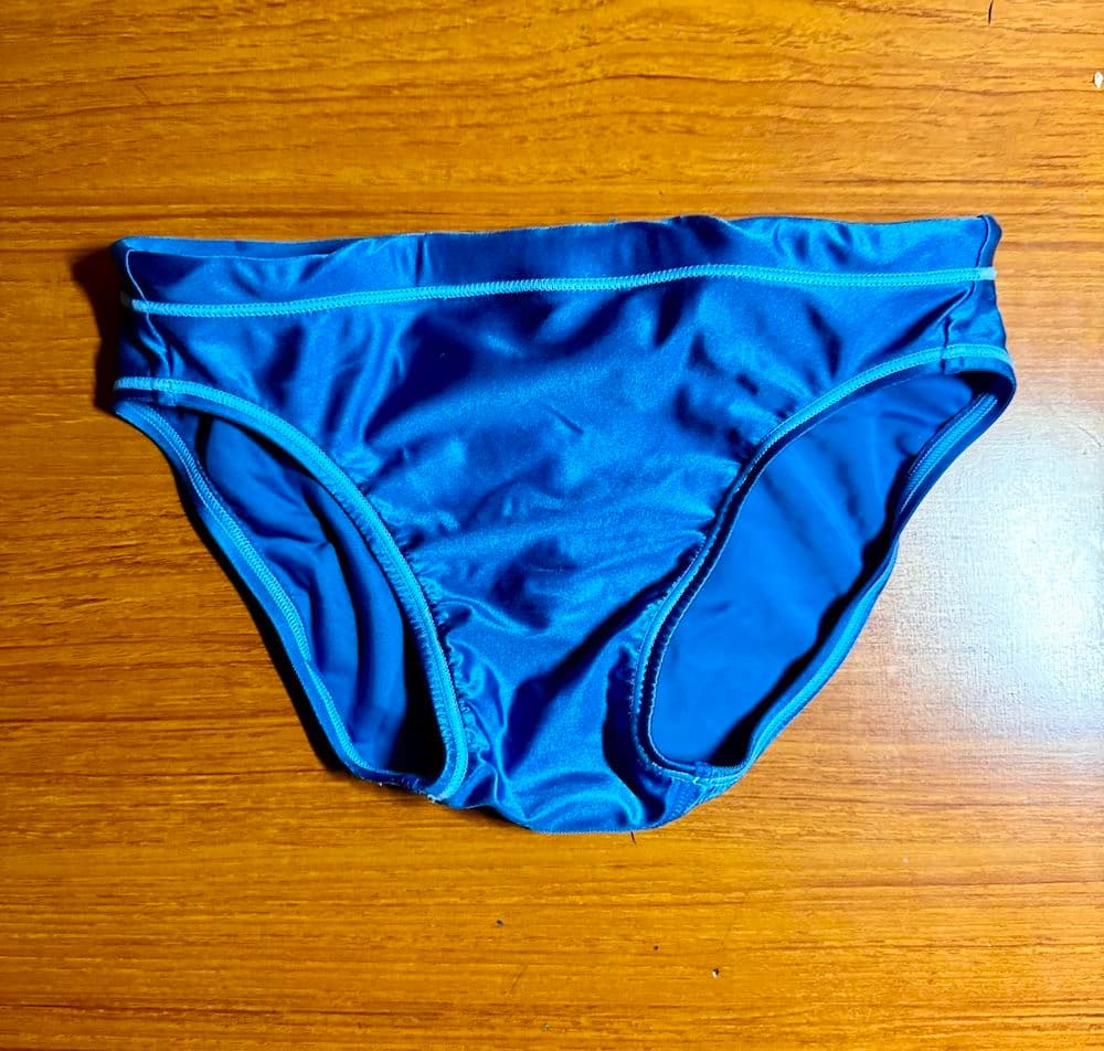 【美品】asics 初期スプラッシャー 超光沢 スカイブルー 競パン ハイドロ