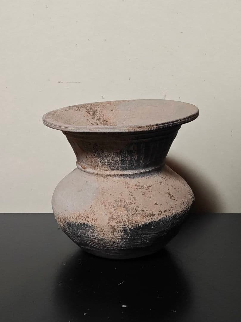 須恵器広口壺　古墳時代　考古発掘品　古美術　花呼ぶ器