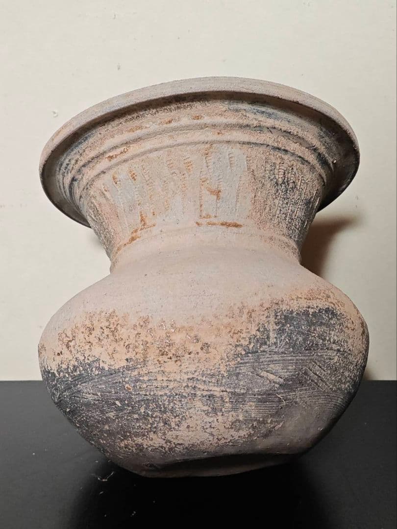 須恵器広口壺　古墳時代　考古発掘品　古美術　花呼ぶ器