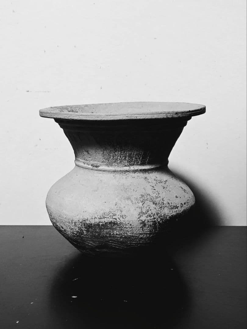 須恵器広口壺　古墳時代　考古発掘品　古美術　花呼ぶ器