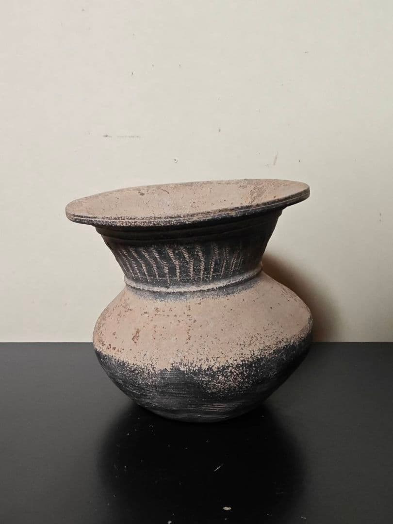 須恵器広口壺　古墳時代　考古発掘品　古美術　花呼ぶ器