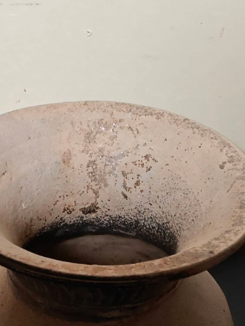 須恵器広口壺　古墳時代　考古発掘品　古美術　花呼ぶ器