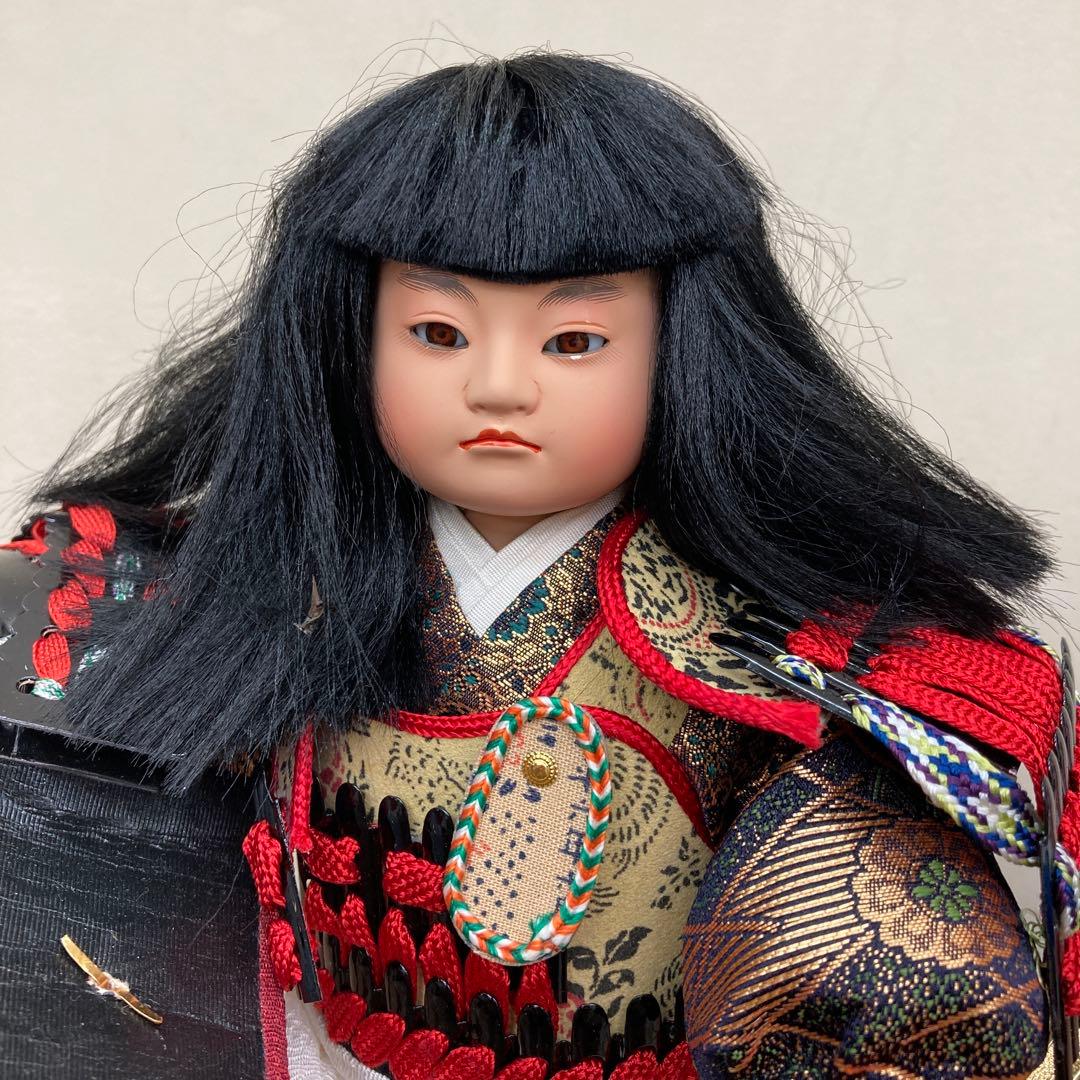 E-4 【美品】五月人形 武者人形 「先陣」 宗玉作 木札付き子供大将 端午の節