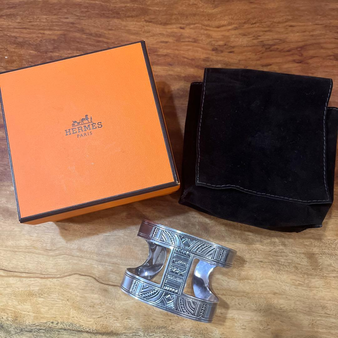 エルメス　トゥアレグ　バングル　シルバー