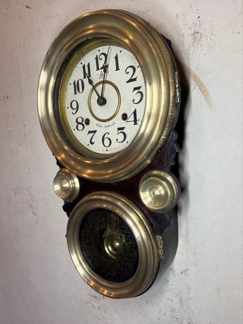 四つ丸　だるま時計　柱時計　古時計　振り子　レトロ　ゼンマイ　ボンボン　精工舎