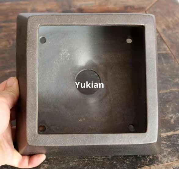 四方束口盆 紫砂の鉢 盆栽鉢 植木鉢 小品盆栽鉢 大品盆栽鉢