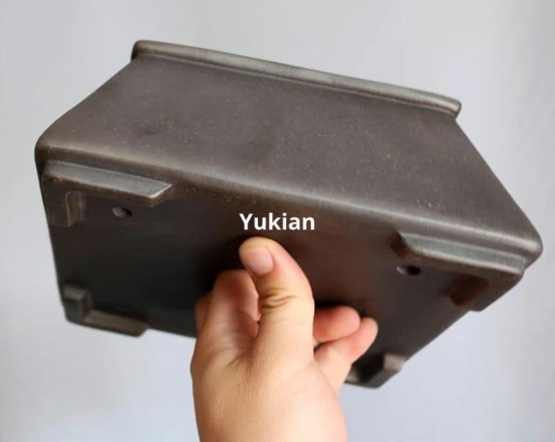 四方束口盆 紫砂の鉢 盆栽鉢 植木鉢 小品盆栽鉢 大品盆栽鉢