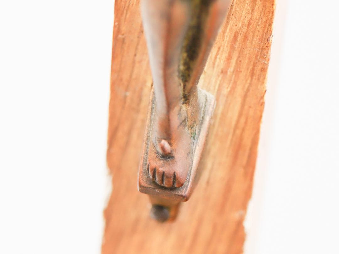 INRI 木製十字架 磔刑のイエス・キリスト像 十字架の道行