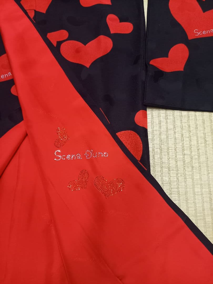 【値下げ】黒引き振袖一式　シェーナドゥーノ　神田うの　ハート柄　花嫁衣装　振袖