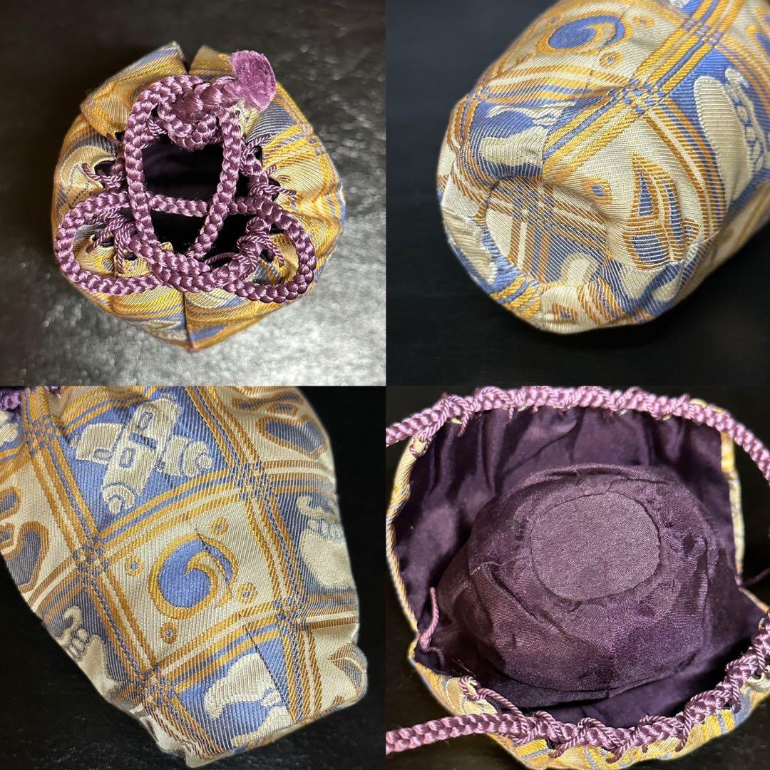 茶道具！高取焼 肩衝 茶入！石畳地 宝尽し紋！『高取 喜恵』造！共箱/仕覆/栞付