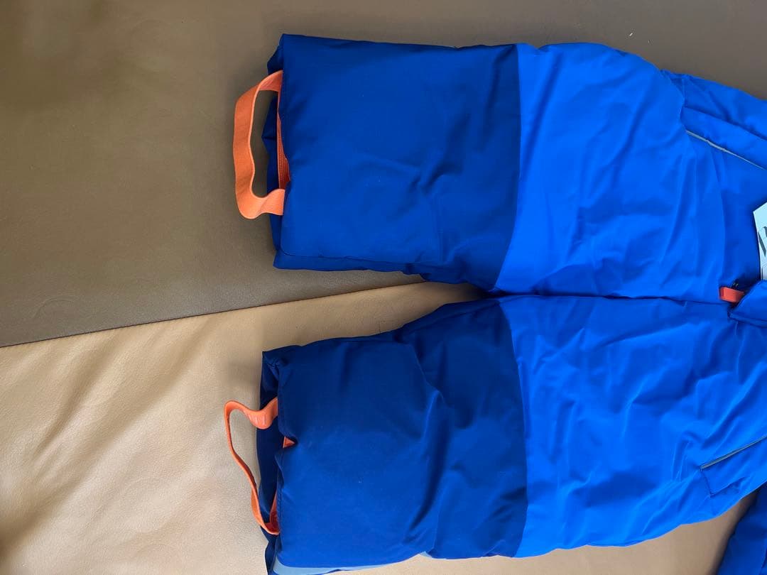 子ども用スキーウェア 青/オレンジ 防水