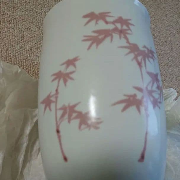 水指 釉裏紅花紋 一位窯 田中一晃 氏作 共箱入