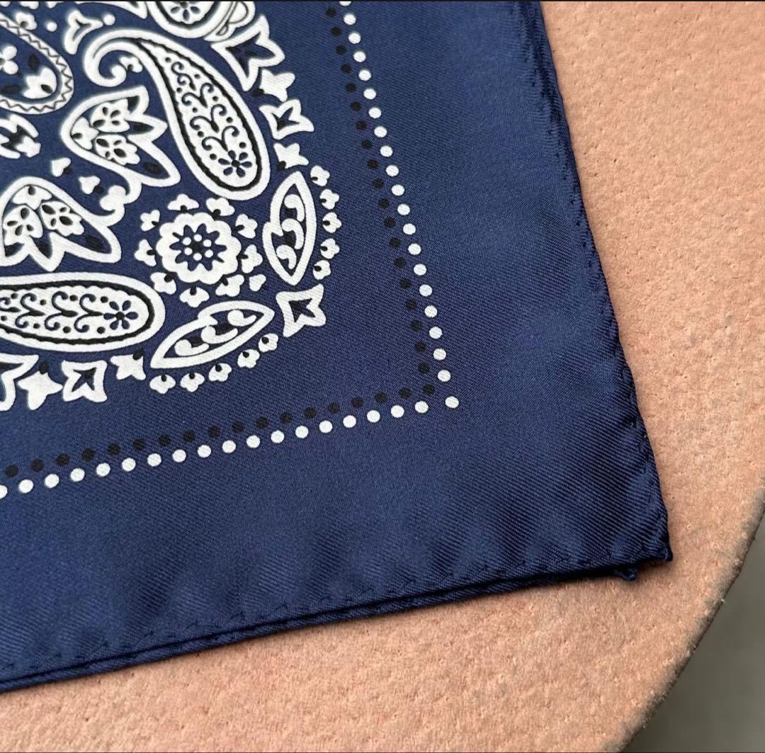 Bon Vieux オリジナル バンダナ柄ネッカチーフ　#ネイビー