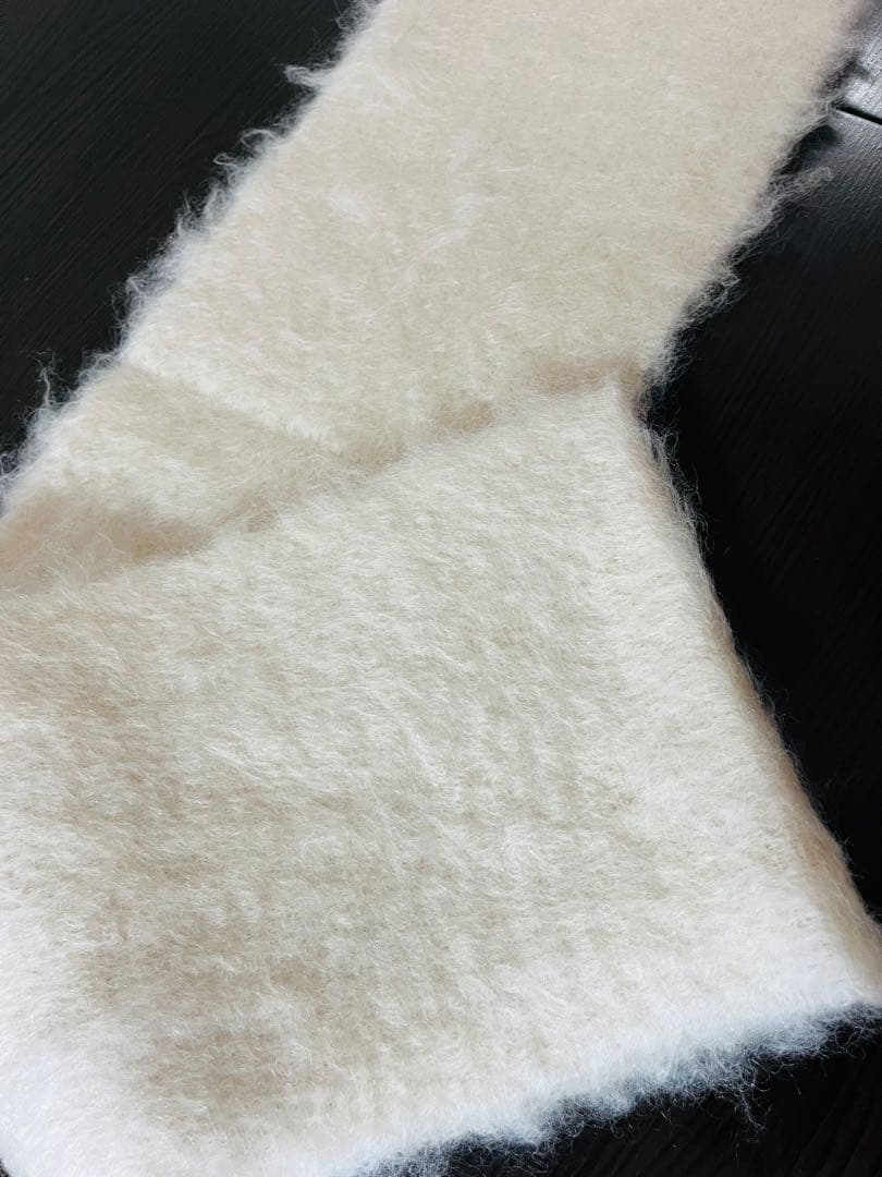 LOEWE/ロエベマフラーアイボリー モヘア&ウール