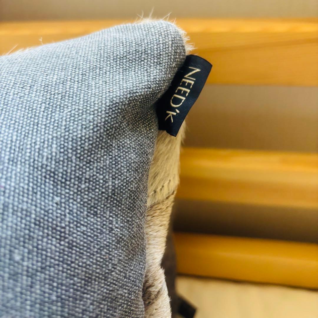 【新品同様/展示品】NEEDK ニーディック クッションカバー 牛革 レザー