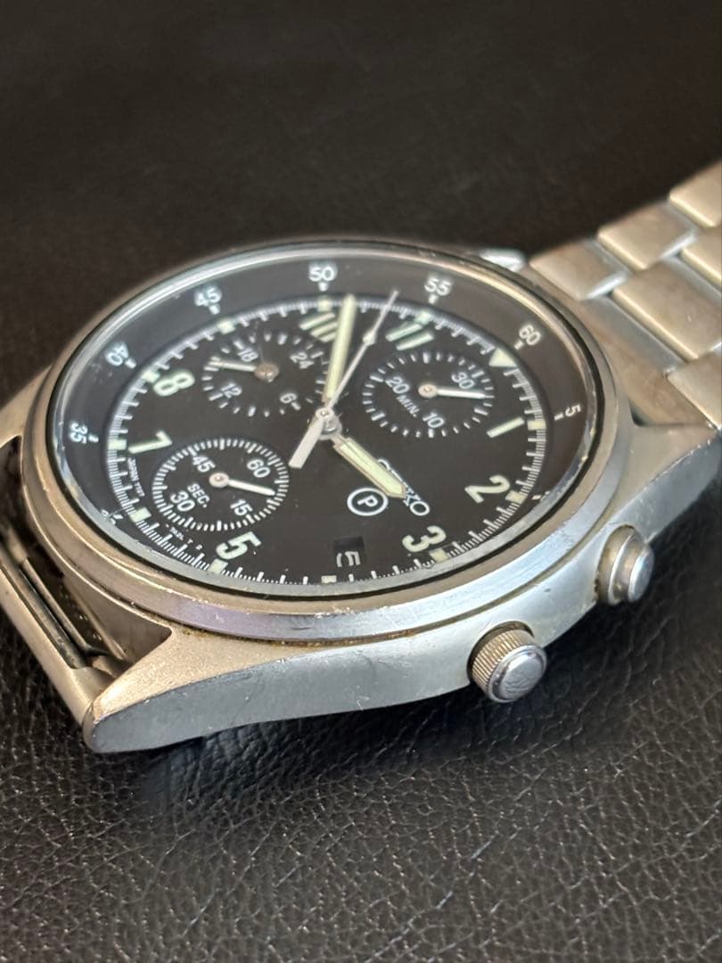 希少 SEIKO セイコー ミリタリー クロノグラフ 稼動品