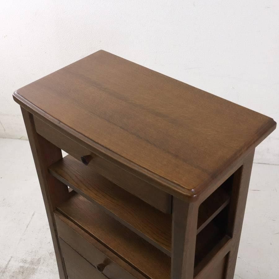 IDC大塚取扱 起立木工 リード ナラ材 サイドテーブル 電話台 FAX台 花台