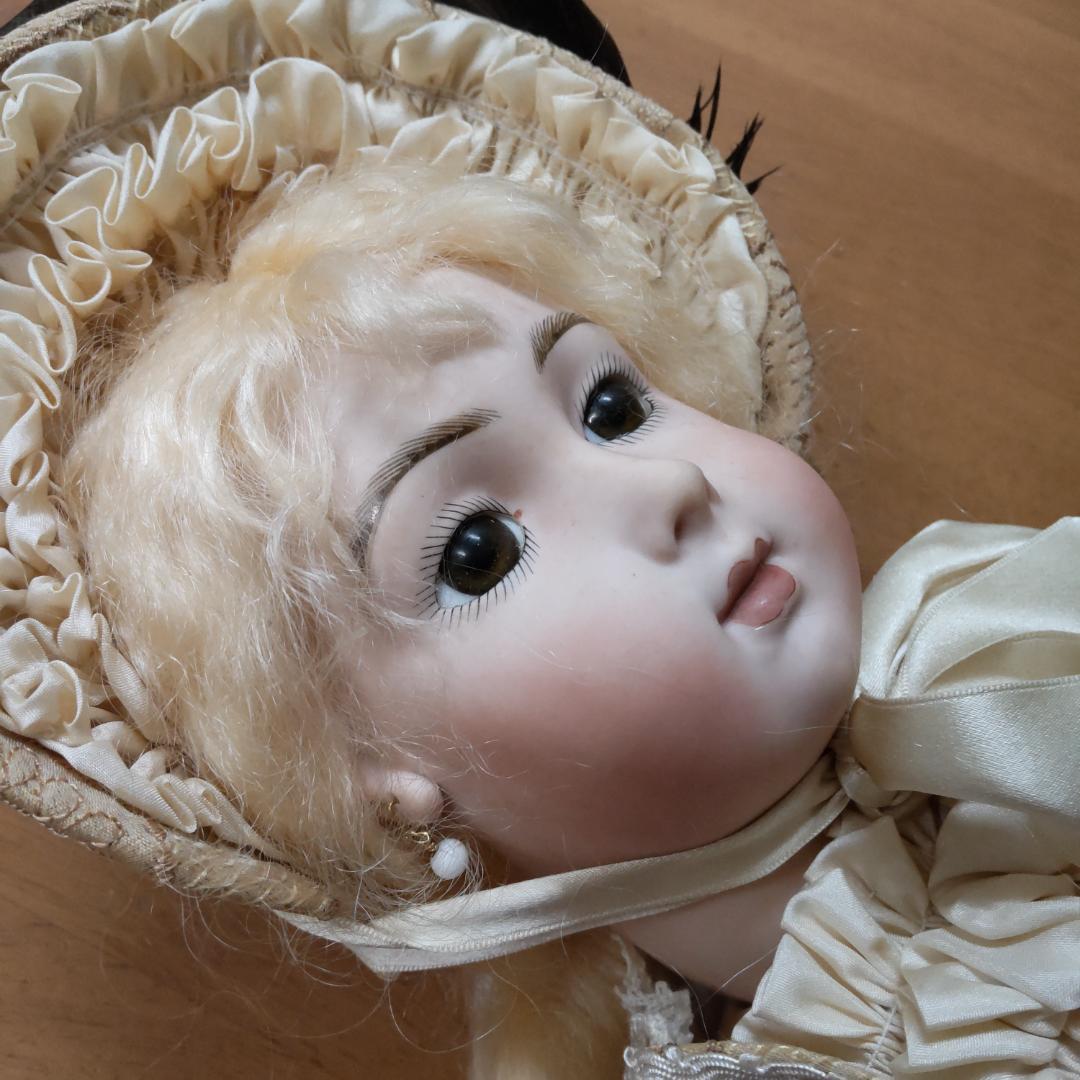 値下げ依頼不可　アンティークドールリプロ　作家　ビスクドール