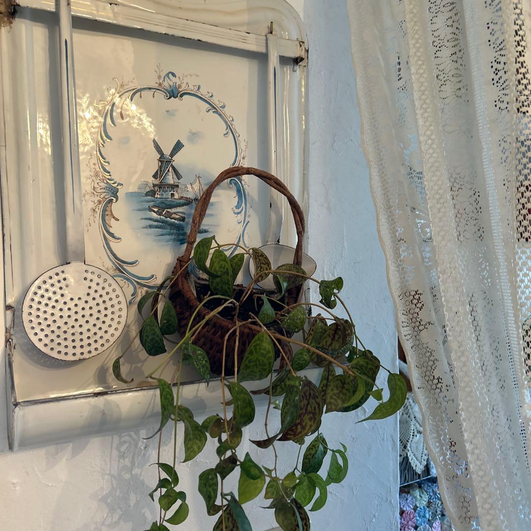 ☆アンティーク　ホーローレードルラック☆専用レードル2本付き