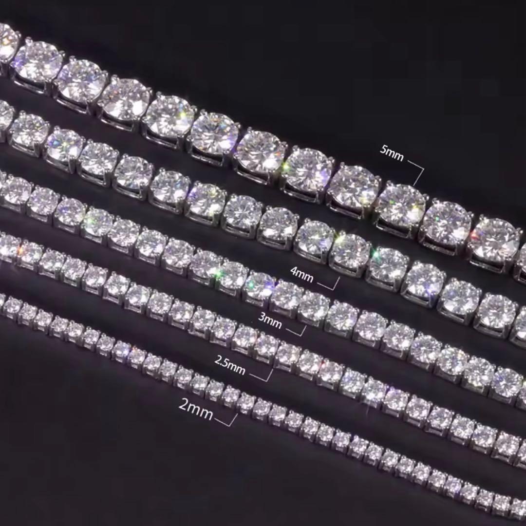 鑑定書付き 最高品質モアサナイト　テニスチェーン　ネックレス　ブレスレット