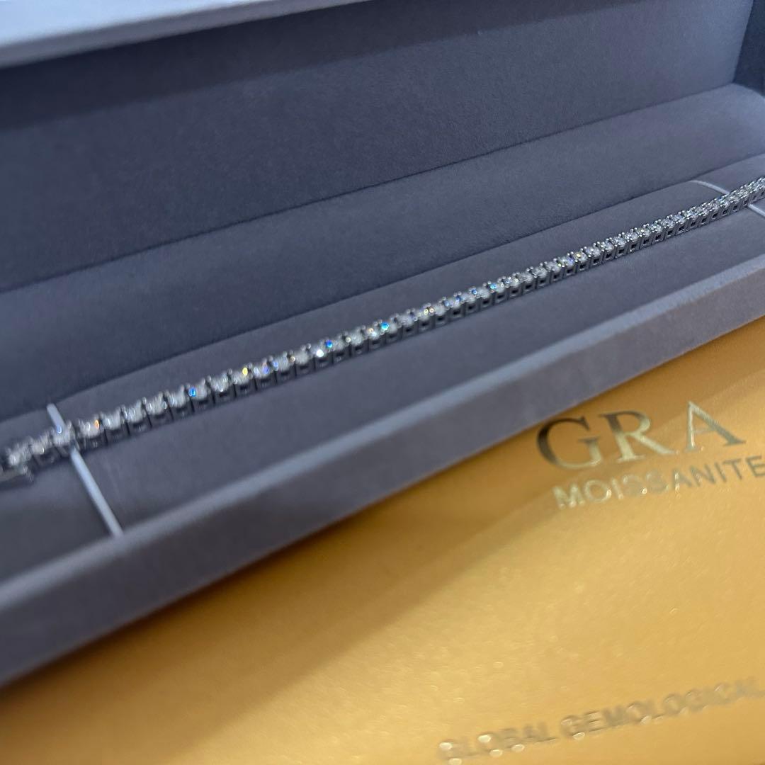 鑑定書付き 最高品質モアサナイト　テニスチェーン　ネックレス　ブレスレット