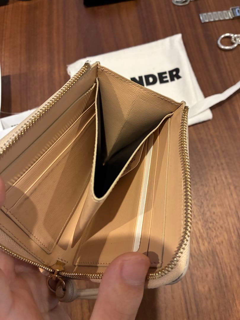 JIL SANDER ベージュ 二つ折り財布