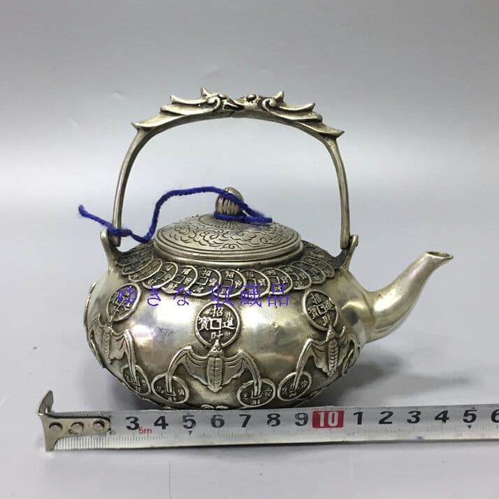 骨董品五福壺、徳利の置物r