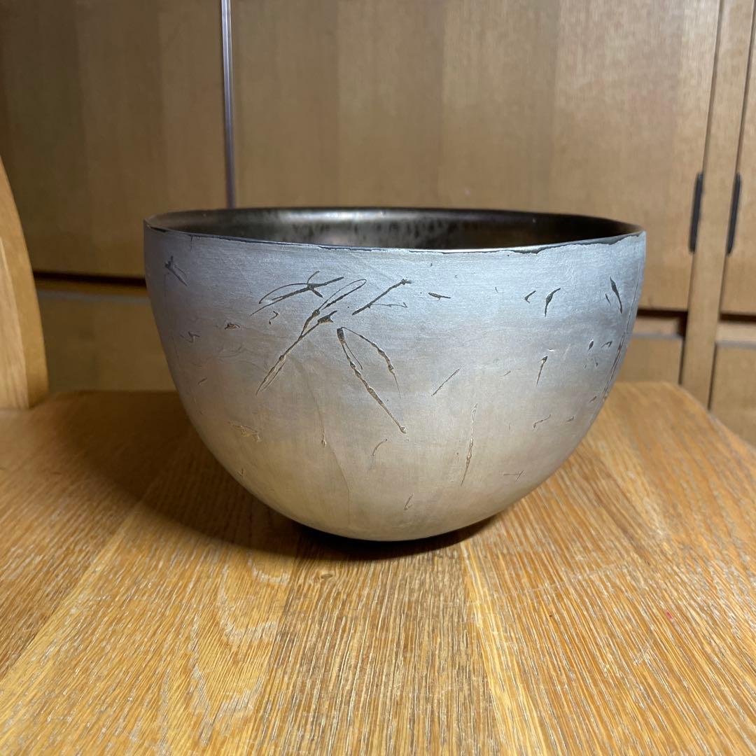内田鋼一　銀彩ボウル　箱なし