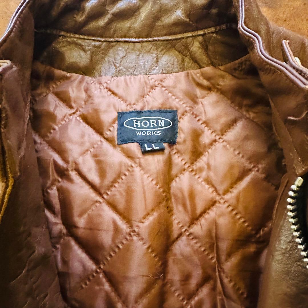 HORN WORKS シングル ライダースジャケット 本革！水牛革！肉厚