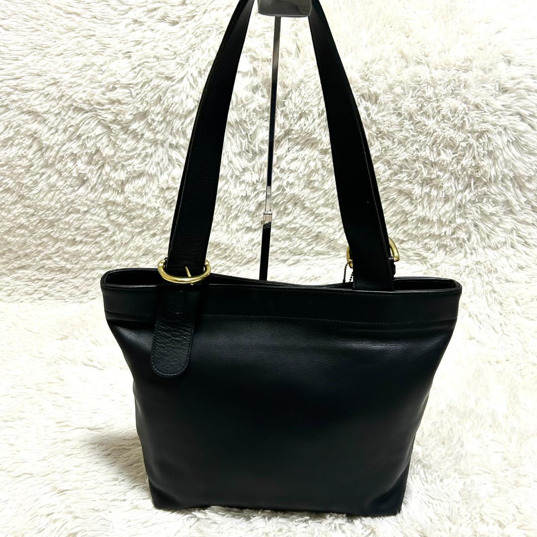 美品 COACH オールドコーチ ４１４０トートバッグ 黒 ゴールド金具 上質