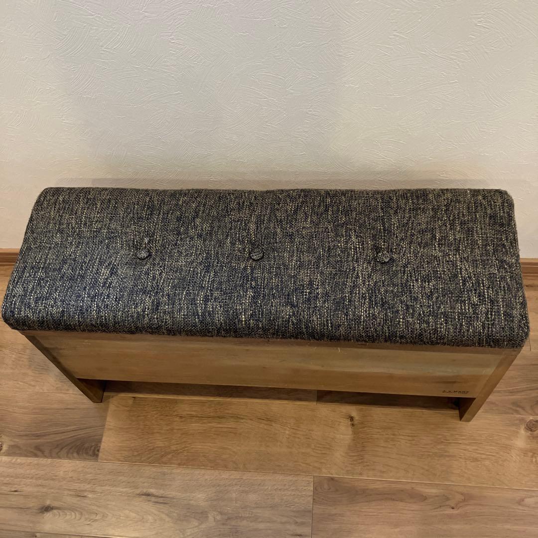 アンティーク風ボックスベンチ 木製　スツール　椅子　イス　いす　収納　インテリア